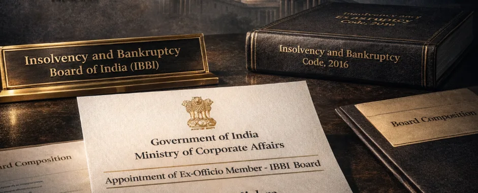 Centre Appoints Ashutosh Mishra as Ex-Officio Member of IBBI Board Representing Law Ministry