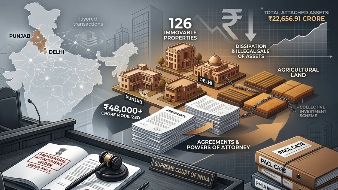 ED Attaches ₹5,046 Crore Properties in PACL Case Under PMLA