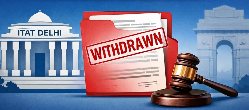 ITAT Delhi Dismisses Appeal as Withdrawn in Abhik Finance Case