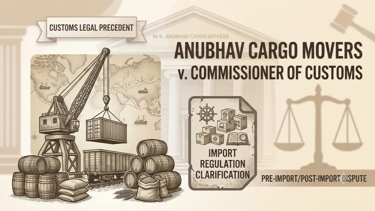 M/s. Anubhav Cargo Movers v. Commissioner of Customs (Import & General)