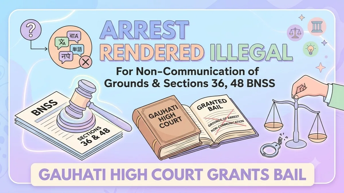 Arrest Rendered Illegal for Non-Communication of Grounds in Known Language and Non-Compliance with Sections 36 & 48 BNSS